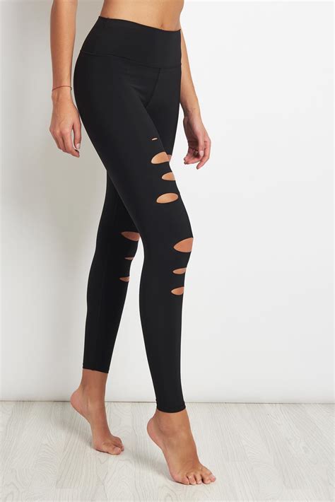 alo yoga leggings|high waisted ripped leggings alo.